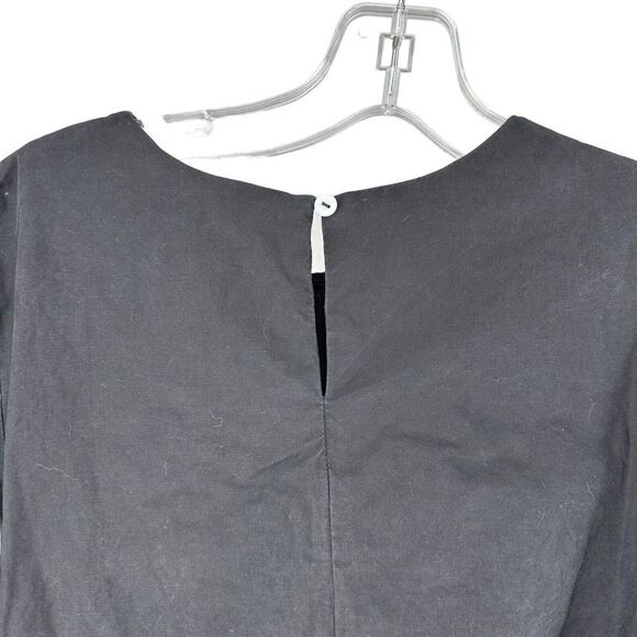 Velzera Mini Dress Black Heavily Embroidered Long Sleeve Bohemian Size S Floral - Picture 7 of 9